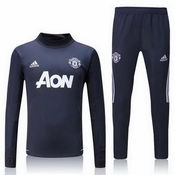 Maillot de Manchester United Formation ML Gris fonce 2017/2018