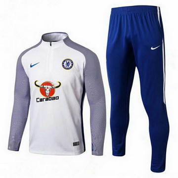 Maillot de Chelsea Formation ML Blanc-02 2017/2018