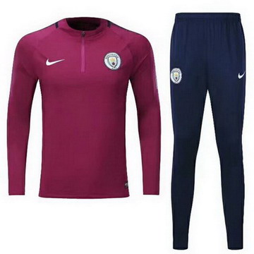 Maillot de Manchester City Formation ML rose rouge 2017/2018