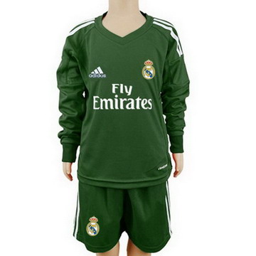 Maillot de Real Madrid ML Enfant Gardien vert 2017/2018