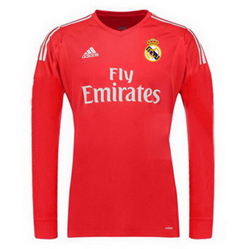 Maillot de Real Madrid Manche Longue Gardien Rouge-01 2017/2018