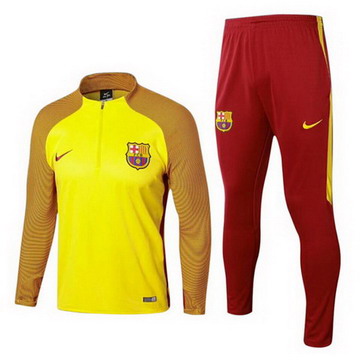 Maillot de Barcelone Formation ML Jaune-01 2017/2018