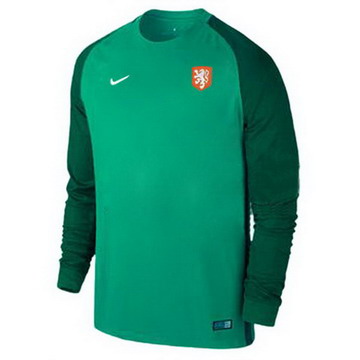 Maillot de Hollande Manche Longue Gardien Vert fonce 2017/2018