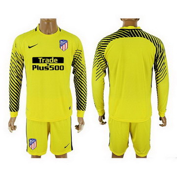 Maillot de Atletico Madrid Manche Longue Gardien Jaune 2017/2018