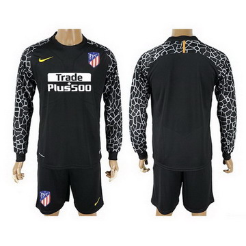 Maillot de Atletico Madrid Manche Longue Gardien Noir 2017/2018