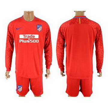 Maillot de Atletico Madrid Manche Longue Gardien Rouge 2017/2018