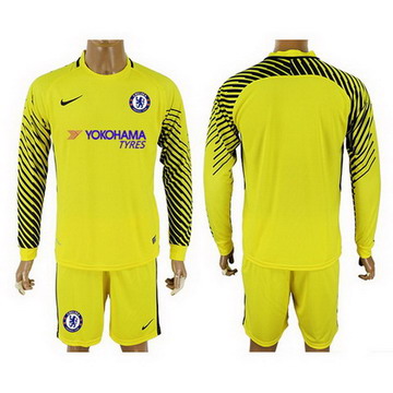 Maillot de Chelsea Manche Longue Gardien Jaune 2017/2018