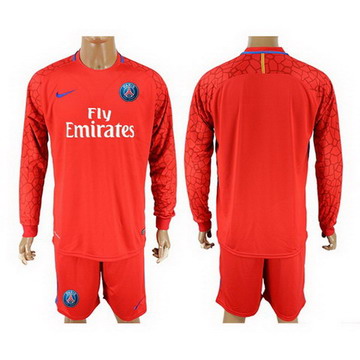 Maillot de PSG Manche Longue Gardien Rouge 2017/2018