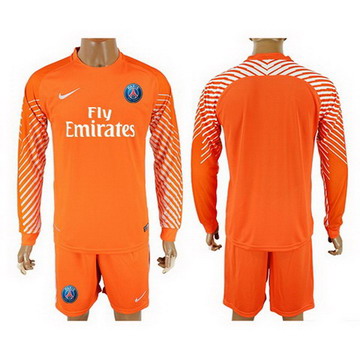 Maillot de PSG Manche Longue Gardien orange-01 2017/2018