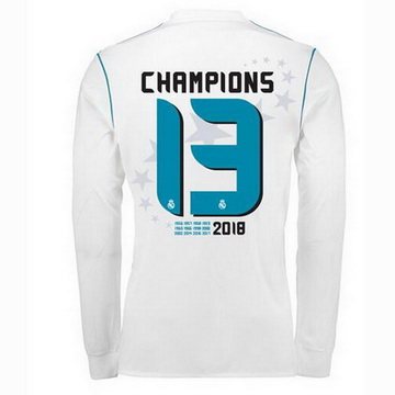 Maillot de Real Madrid Manche Longue 13 Champions 2017/2018