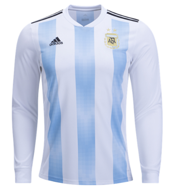 Maillot Argentine Domicile ml Coupe du monde 2018