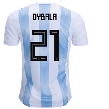 Maillot Argentine Dybala 21 Domicile Coupe du monde 2018
