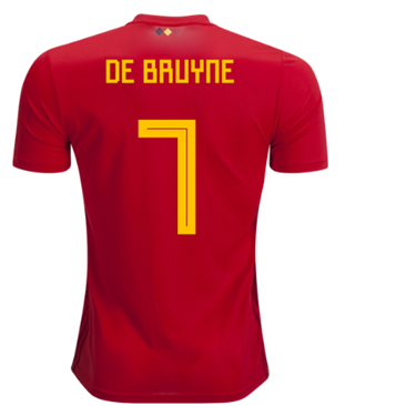 Maillot Belgique De Bruyne 7 Domicile Coupe du monde 2018