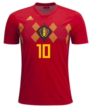 Maillot Belgique E.Hazard 10 Domicile Coupe du monde 2018