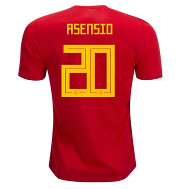 Maillot Espagne 20 ASENSIO Domicile Coupe du monde 2018