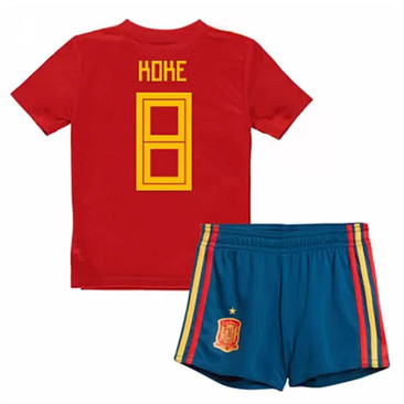 Maillot Espagne Enfant Koke Domicile Coupe du monde 2018