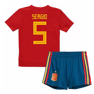 Maillot Espagne Enfant Sergio Domicile Coupe du monde 2018