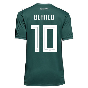 Maillot Mexique 10 Blanco Domicile Coupe du monde 2018