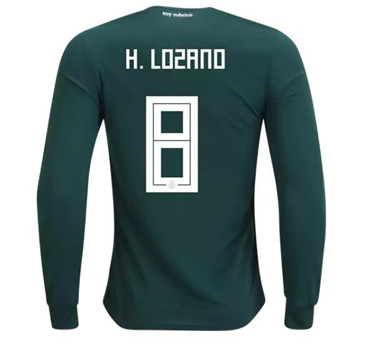 Maillot Mexique 8 H.LOZANO ML Domicile Coupe du monde 2018