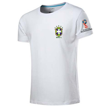 Maillot T Shirt Brésil Blanc Coupe du monde 2018