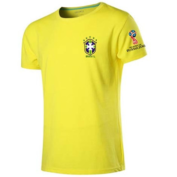 Maillot T Shirt Brésil Jaune Coupe du monde 2018