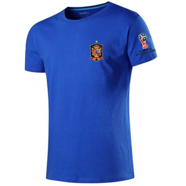 Maillot T Shirt Espagne Bleu Coupe du monde 2018