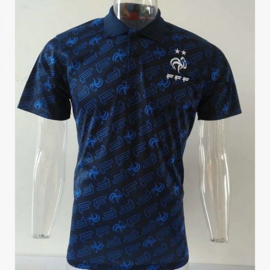 Maillot Polo France Bleu fonce 2019 2020