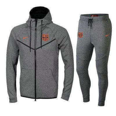 Veste de foot Barcelone Gris-01 2018 2019