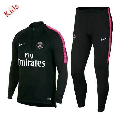 Maillot Formation ML Enfant PSG Noir-01 2018 2019