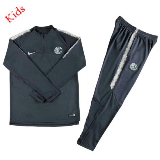 Maillot Formation ML Enfant Inter Milan Noir-01 2018 2019