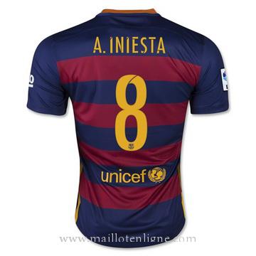 Maillot Barcelone A.Iniesta Domicile 2015 2016