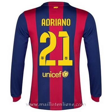 Maillot Barcelone Manche Longue Adriano Domicile 2014 2015