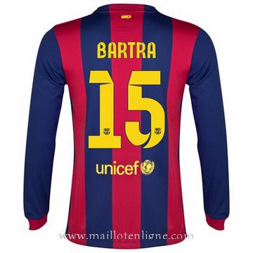 Maillot Barcelone Manche Longue Bartra Domicile 2014 2015