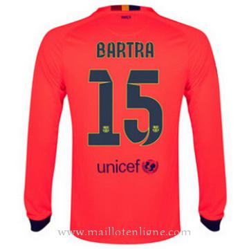 Maillot Barcelone Manche Longue Bartra Exterieur 2014 2015