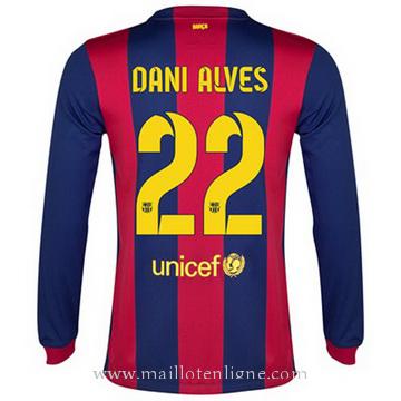 Maillot Barcelone Manche Longue Dani Alves Domicile 2014 2015