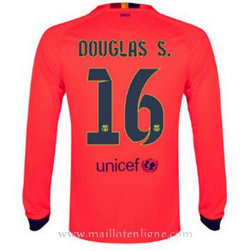 Maillot Barcelone Manche Longue Douglas S. Exterieur 2014 2015