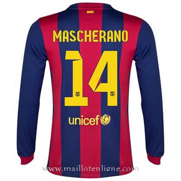 Maillot Barcelone Manche Longue Mascherano Domicile 2014 2015