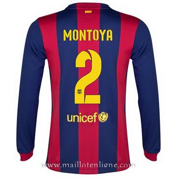 Maillot Barcelone Manche Longue Montoya Domicile 2014 2015