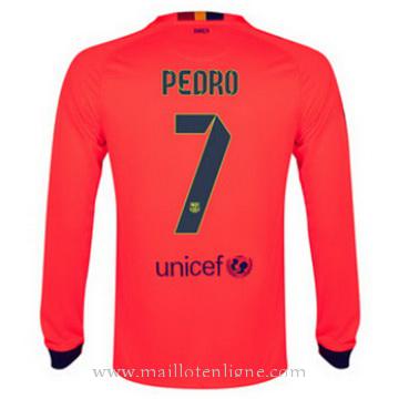 Maillot Barcelone Manche Longue Pedro Exterieur 2014 2015