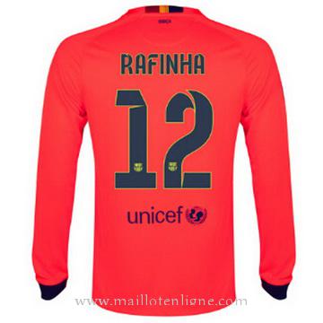 Maillot Barcelone Manche Longue Rafinha Exterieur 2014 2015