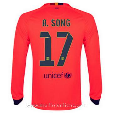 Maillot Barcelone Manche Longue A.Song Exterieur 2014 2015