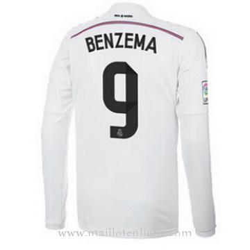 Maillot Real Madrid Manche Longue BENZEMA Domicile 2014 2015