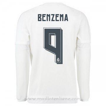 Maillot Real Madrid Manche Longue BENZEMA Domicile 2015 2016