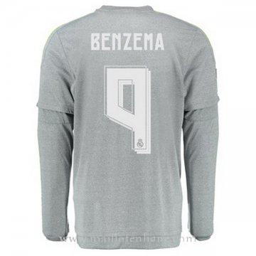 Maillot Real Madrid Manche Longue BENZEMA Exterieur 2015 2016