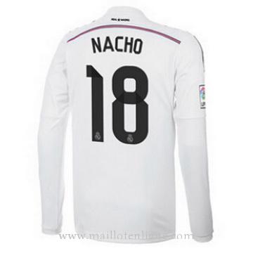 Maillot Real Madrid Manche Longue NACHO Domicile 2014 2015