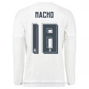 Maillot Real Madrid Manche Longue NACHO Domicile 2015 2016