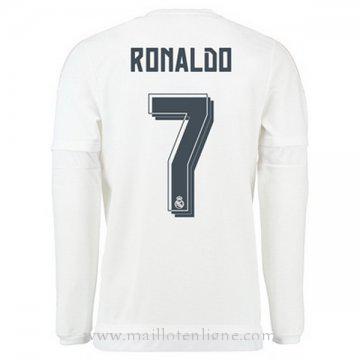 Maillot Real Madrid Manche Longue RONALDO Domicile 2015 2016