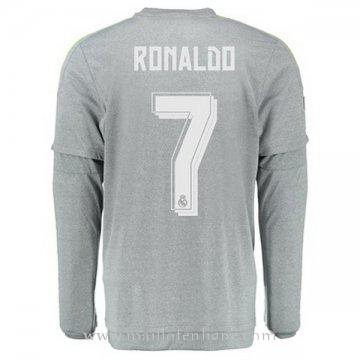 Maillot Real Madrid Manche Longue RONALDO Exterieur 2015 2016