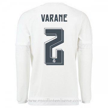 Maillot Real Madrid Manche Longue VARANE Domicile 2015 2016