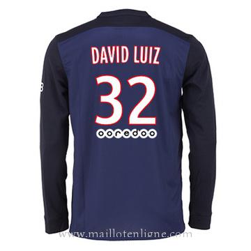 Maillot PSG Manche Longue DAVID LUIZ Domicile 2015 2016